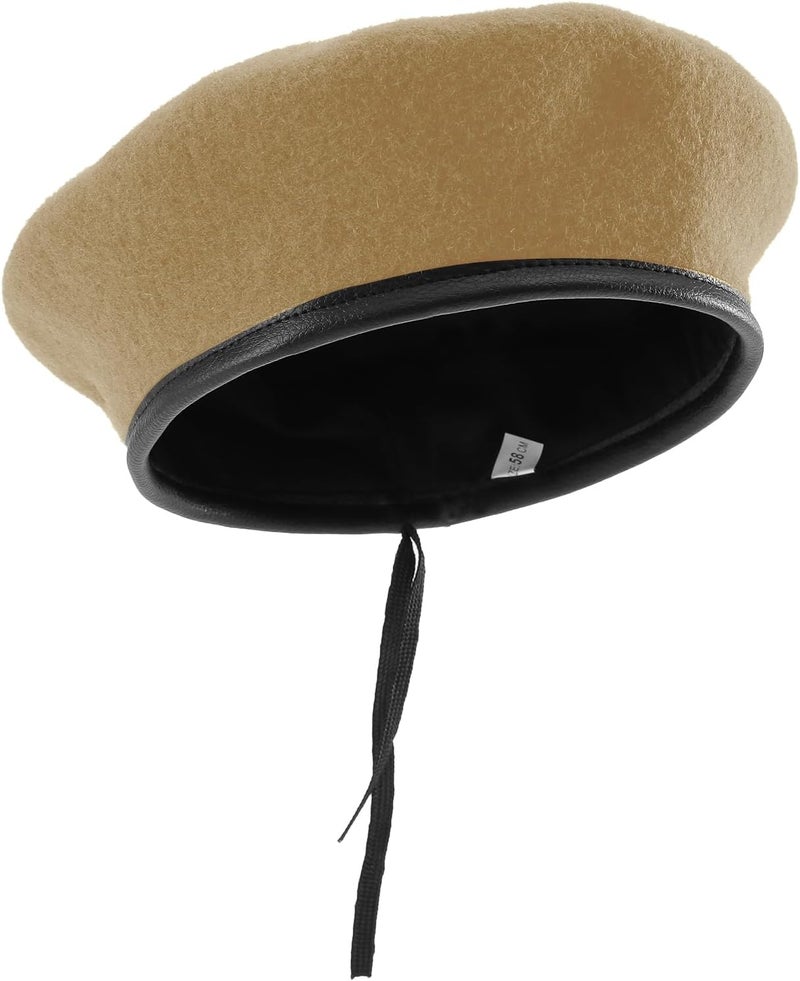CKYPTFK Beret Hats for Women & Beret Hat Men - US Army Style 100% Wool Military Beret, Vintage British Officer Look. - Image 2